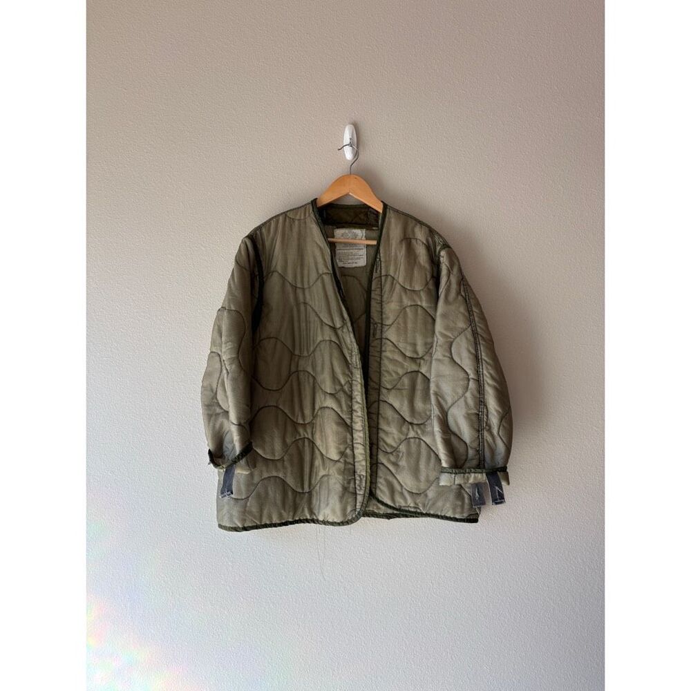 Vintage Olive Green Quilted Jacket